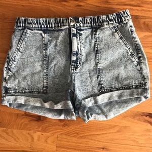 Stonewash Blue High waisted shorts